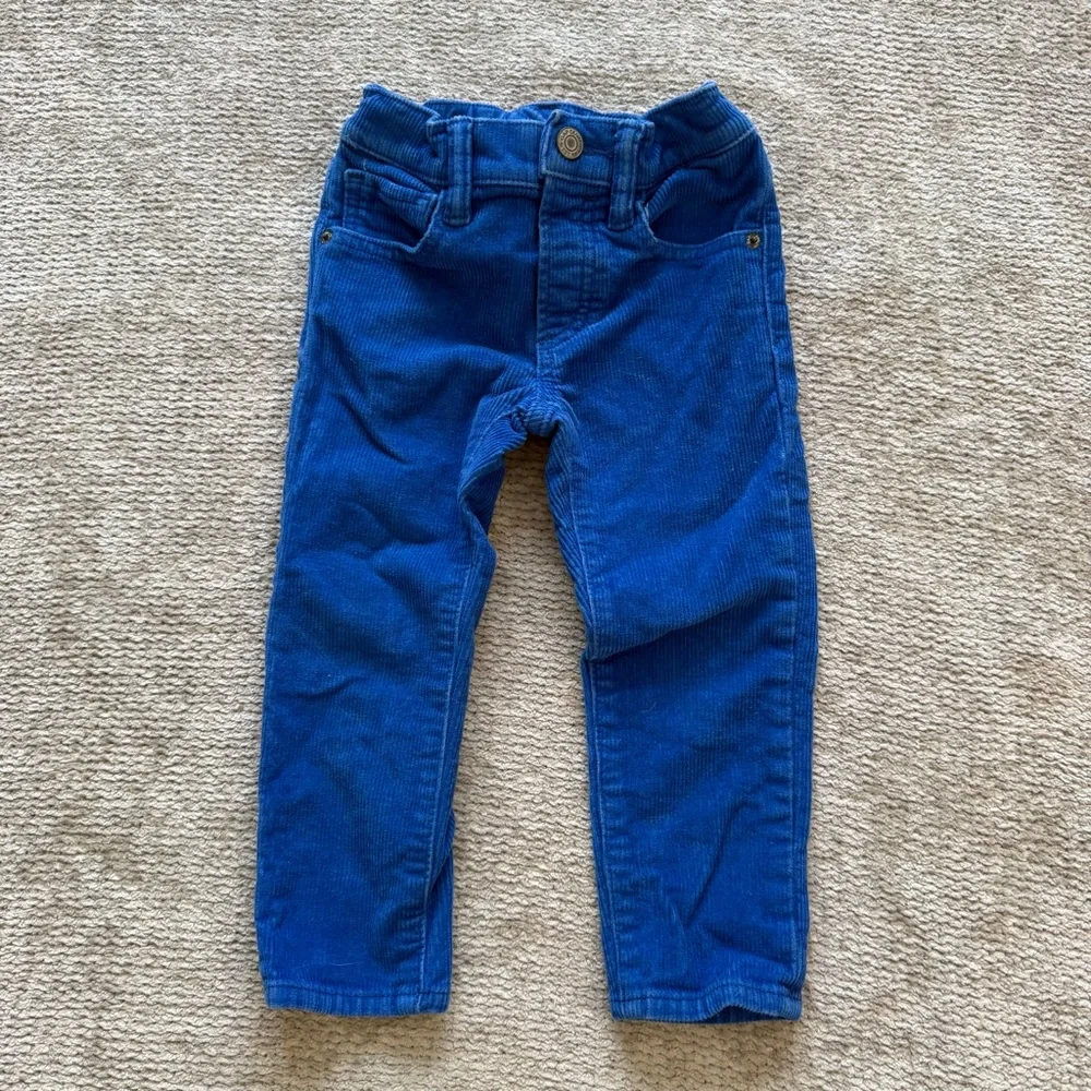 Gap‎ Kids Blue Corduroy Pants Slim Adjustable Waist Size 3